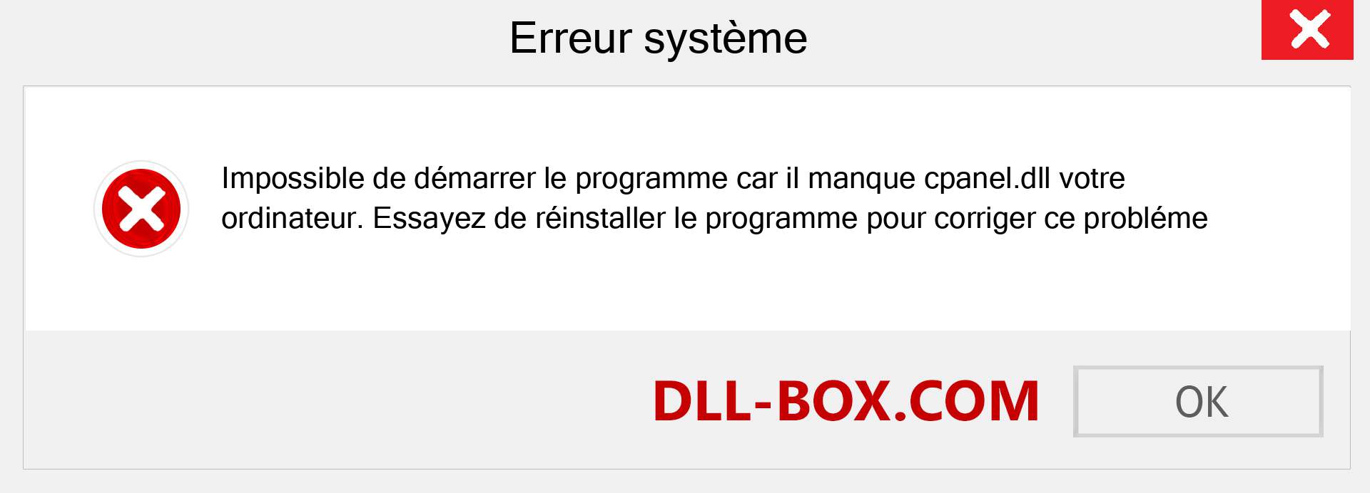 Le fichier cpanel.dll est manquant ?. Télécharger pour Windows 7, 8, 10 - Correction de l'erreur manquante cpanel dll sur Windows, photos, images